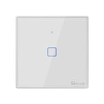 สวิตช์ผนังแบบสัมผัส Sonoff T2 ขนาด 86 มม. แผงกระจกนิรภัย สำหรับสมาร์ทโฮม รองรับ Alexa และ Google Home แรงดันไฟฟ้า AC 100V-240V ปลั๊ก EU ขนาด 86 มม.