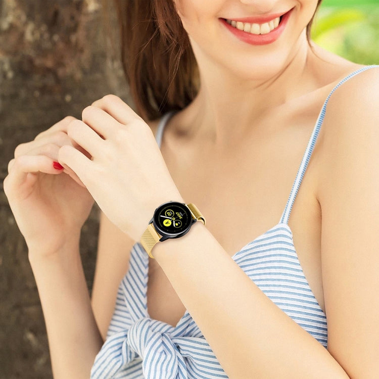 สายนาฬิกาตาข่ายสแตนเลสแม่เหล็ก Milanis สำหรับ Galaxy Watch Active ขนาด 20 มม.
