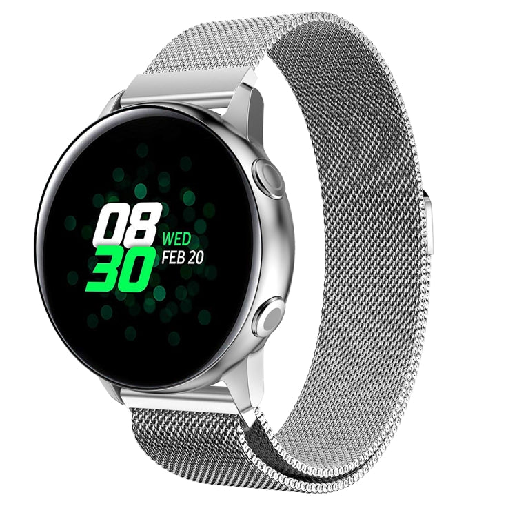 สายนาฬิกาตาข่ายสแตนเลสแม่เหล็ก Milanis สำหรับ Galaxy Watch Active ขนาด 20 มม.
