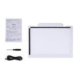 แผ่นไฟวาดภาพ LED ขนาด A4-19 กำลังไฟ 6.5W ปรับความสว่างได้ 3 ระดับ พร้อมสาย USB