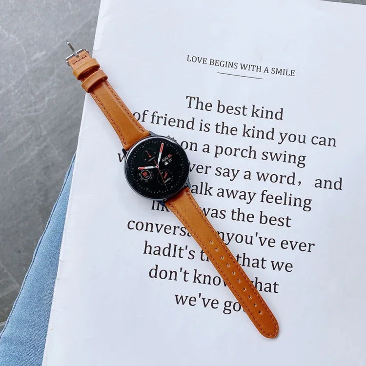 สำหรับ Samsung Galaxy Watch สายนาฬิกาหนังสองด้านขนาด 22 มม. สำหรับนาฬิกาอัจฉริยะ ขนาดเล็ก 22 มม.