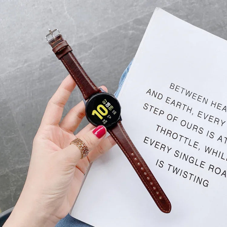 สำหรับ Samsung Galaxy Watch สายนาฬิกาหนังสองด้านขนาด 20 มม. สำหรับนาฬิกาอัจฉริยะ ขนาดเล็ก 20 มม.