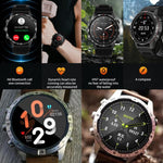 นาฬิกาอัจฉริยะ HAMTOD GT45 ขนาด 1.6 นิ้ว กันน้ำ รองรับการโทร Bluetooth / วัดอัตราการเต้นหัวใจ / ตรวจวัดออกซิเจนในเลือด