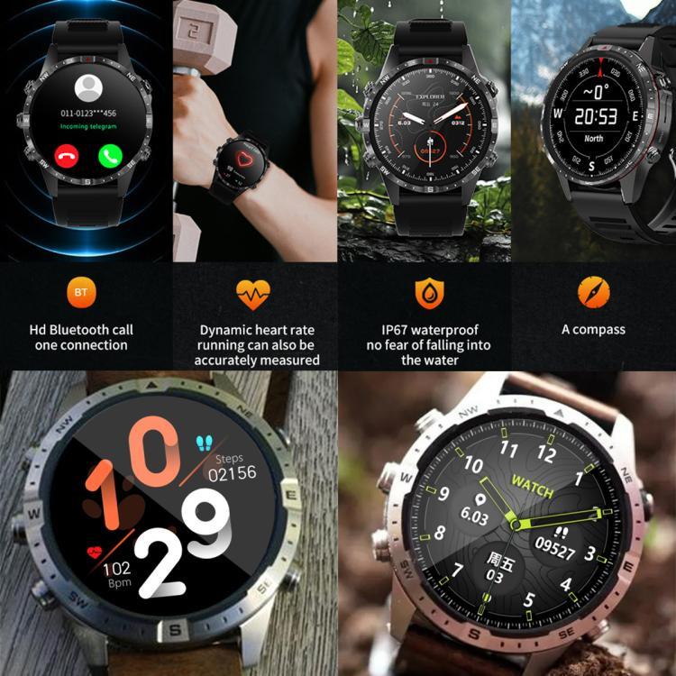 นาฬิกาอัจฉริยะ HAMTOD GT45 ขนาด 1.6 นิ้ว กันน้ำ รองรับการโทร Bluetooth / วัดอัตราการเต้นหัวใจ / ตรวจวัดออกซิเจนในเลือด