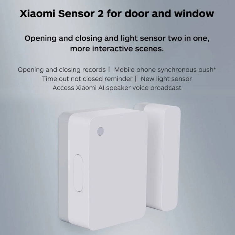 เซ็นเซอร์ประตูหน้าต่างอัจฉริยะ Xiaomi Mini ดั้งเดิม สำหรับอุปกรณ์ชุดสมาร์ทโฮม Xiaomi ใช้ร่วมกับเกตเวย์มัลติฟังก์ชัน Xiaomi (CA1001)