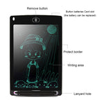 แท็บเล็ตเขียน LCD แบบพกพาขนาด 8.5 นิ้ว สำหรับวาดภาพ กราฟฟิตี แผ่นเขียนอิเล็กทรอนิกส์ แผ่นข้อความ แผ่นร่าง พร้อมปากกาเขียน สีดำ 8.5 นิ้ว, สีเขียว 8.5 นิ้ว, สีน้ำเงิน 8.5 นิ้ว, สีแดง 8.5 นิ้ว, สีขาว 8.5 นิ้ว