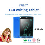 แท็บเล็ตเขียน LCD แบบพกพาขนาด 8.5 นิ้ว สำหรับวาดภาพ กราฟฟิตี แผ่นเขียนอิเล็กทรอนิกส์ แผ่นข้อความ แผ่นร่าง พร้อมปากกาเขียน สีดำ 8.5 นิ้ว, สีเขียว 8.5 นิ้ว, สีน้ำเงิน 8.5 นิ้ว, สีแดง 8.5 นิ้ว, สีขาว 8.5 นิ้ว