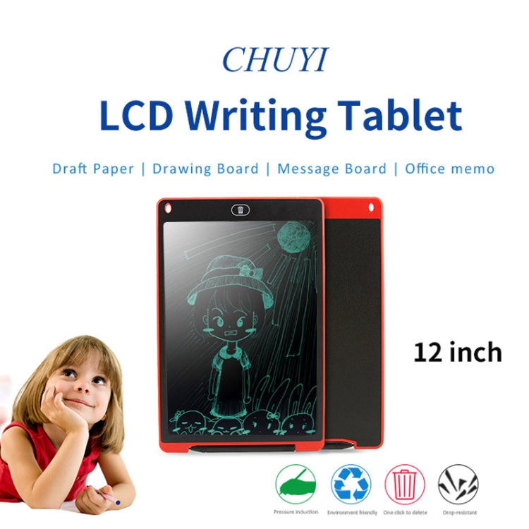 Portable 12 inch LCD Writing Tablet Drawing Graffiti Electronic Handwriting Pad Message Graphics Board Draft Paper with Writing Pen, 12 inch Black