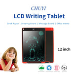 แท็บเล็ตเขียน LCD แบบพกพาขนาด 12 นิ้ว สำหรับวาดภาพ กราฟฟิตี แผ่นเขียนอิเล็กทรอนิกส์ แผ่นข้อความ แผ่นร่าง พร้อมปากกาเขียน สีดำ 12 นิ้ว, สีเขียว 12 นิ้ว, สีน้ำเงิน 12 นิ้ว, สีแดง 12 นิ้ว, สีขาว 12 นิ้ว
