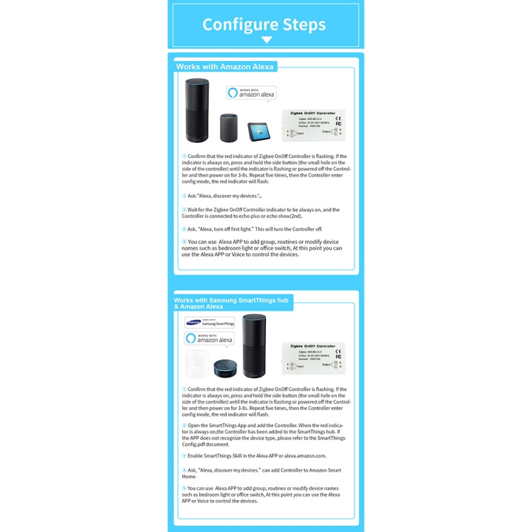 ตัวควบคุมสวิตช์ไร้สายสมาร์ท Zigbee IEEE 802.15.4 85-265V 50-60Hz