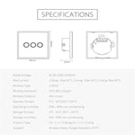 สวิตช์ควบคุมไฟอัจฉริยะไร้สาย WiFi NEO NAS-SC03W EU 3 ช่อง, 3 ช่อง