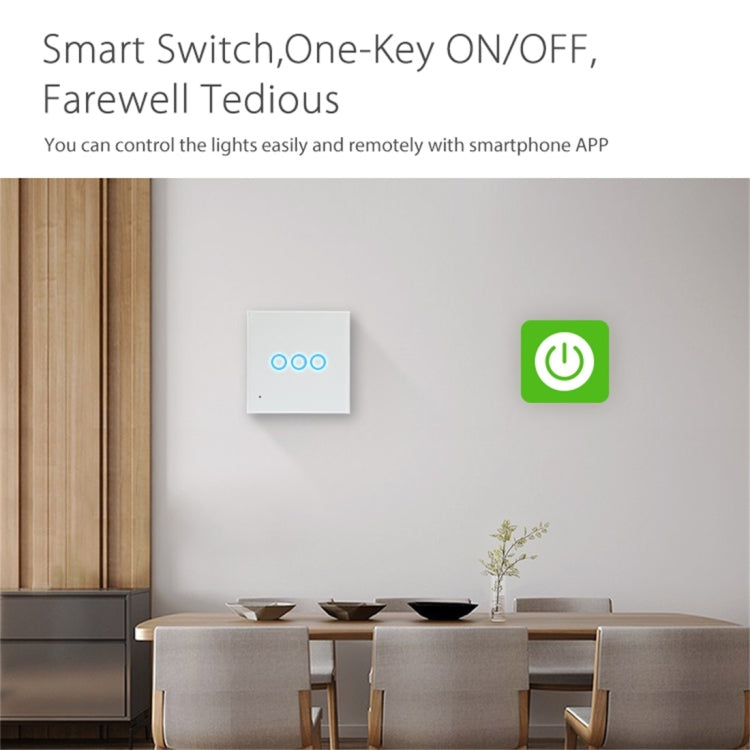 สวิตช์ควบคุมไฟอัจฉริยะไร้สาย WiFi NEO NAS-SC03W EU 3 ช่อง, 3 ช่อง