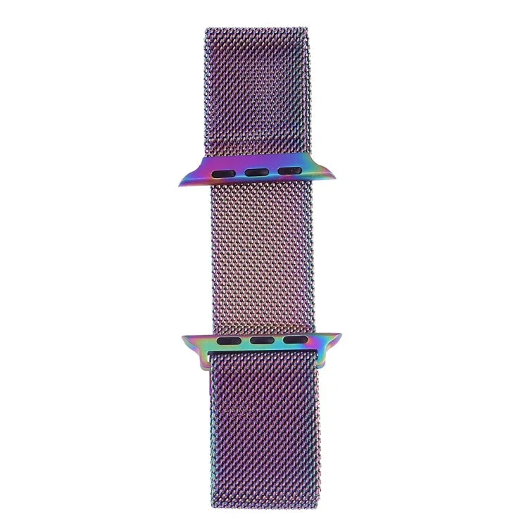 สายรัดนาฬิกา Milanese Loop แบบแม่เหล็กสแตนเลส สำหรับ Apple Watch Series 10 42mm / 9&8&7 41mm / SE 3&SE 2&6&SE&5&4 40mm / 3&2&1 38mm, สำหรับ Apple Watch Series 8&7 41mm / SE 2&6&SE&5&4 40mm / 3&2&1 38mm