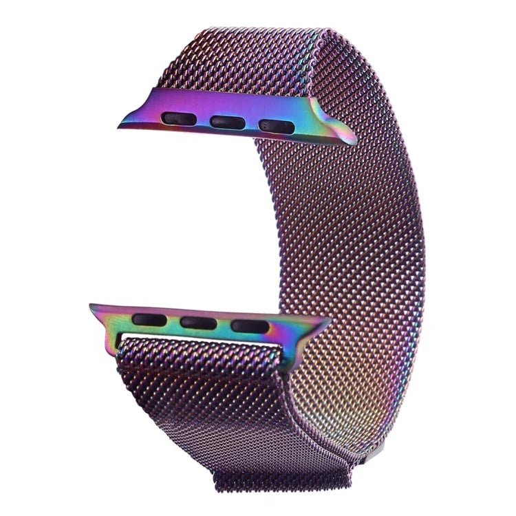 สายรัดนาฬิกา Milanese Loop แบบแม่เหล็กสแตนเลส สำหรับ Apple Watch Series 10 42mm / 9&8&7 41mm / SE 3&SE 2&6&SE&5&4 40mm / 3&2&1 38mm, สำหรับ Apple Watch Series 8&7 41mm / SE 2&6&SE&5&4 40mm / 3&2&1 38mm