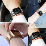 สายรัดนาฬิกา Milanese Loop แบบแม่เหล็กสแตนเลส สำหรับ Apple Watch Series 10 42mm / 9&8&7 41mm / SE 3&SE 2&6&SE&5&4 40mm / 3&2&1 38mm, สำหรับ Apple Watch Series 8&7 41mm / SE 2&6&SE&5&4 40mm / 3&2&1 38mm