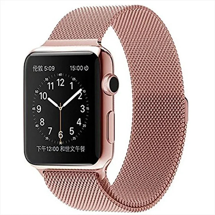 สายรัดนาฬิกา Milanese Loop แบบแม่เหล็กสแตนเลส สำหรับ Apple Watch Series 10 42mm / 9&8&7 41mm / SE 3&SE 2&6&SE&5&4 40mm / 3&2&1 38mm, สำหรับ Apple Watch Series 8&7 41mm / SE 2&6&SE&5&4 40mm / 3&2&1 38mm
