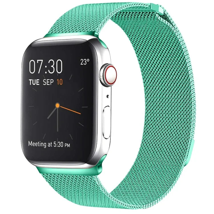 สายรัดนาฬิกา Milanese Loop แบบแม่เหล็กสแตนเลส สำหรับ Apple Watch Series 10 42mm / 9&8&7 41mm / SE 3&SE 2&6&SE&5&4 40mm / 3&2&1 38mm, สำหรับ Apple Watch Series 8&7 41mm / SE 2&6&SE&5&4 40mm / 3&2&1 38mm