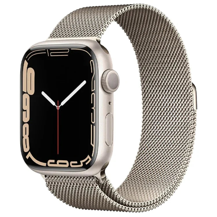 สายรัดนาฬิกา Milanese Loop แบบแม่เหล็กสแตนเลส สำหรับ Apple Watch Series 10 42mm / 9&8&7 41mm / SE 3&SE 2&6&SE&5&4 40mm / 3&2&1 38mm, สำหรับ Apple Watch Series 8&7 41mm / SE 2&6&SE&5&4 40mm / 3&2&1 38mm
