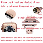 สายรัดนาฬิกาสแตนเลสลายเพชรสีสัน สำหรับ Apple Watch Series 10 42mm / 9&8&7 41mm / SE 3&SE 2&6&SE&5&4 40mm / 3&2&1 38mm