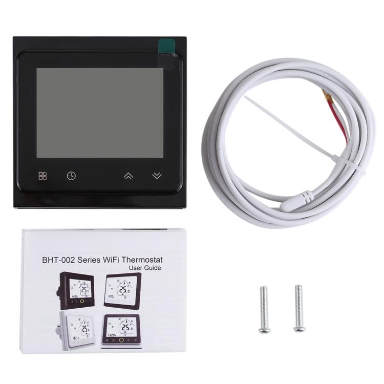 BHT-002GBLW เทอร์โมสตัทห้องแบบดิจิทัล LCD ระบบทำความร้อนอิเล็กทรอนิกส์ 16A พร้อมเซนเซอร์และแสดงเวลา ควบคุม WiFi, BHT-002GBLW 16A (สีดำ) ระบบทำความร้อนอิเล็กทรอนิกส์, BHT-002GBLW 16A (สีขาว) ระบบทำความร้อนอิเล็กทรอนิกส์
