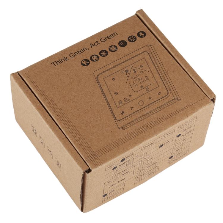 BHT-002GBLW เทอร์โมสตัทห้องแบบดิจิทัล LCD ระบบทำความร้อนอิเล็กทรอนิกส์ 16A พร้อมเซนเซอร์และแสดงเวลา ควบคุม WiFi, BHT-002GBLW 16A (สีดำ) ระบบทำความร้อนอิเล็กทรอนิกส์, BHT-002GBLW 16A (สีขาว) ระบบทำความร้อนอิเล็กทรอนิกส์
