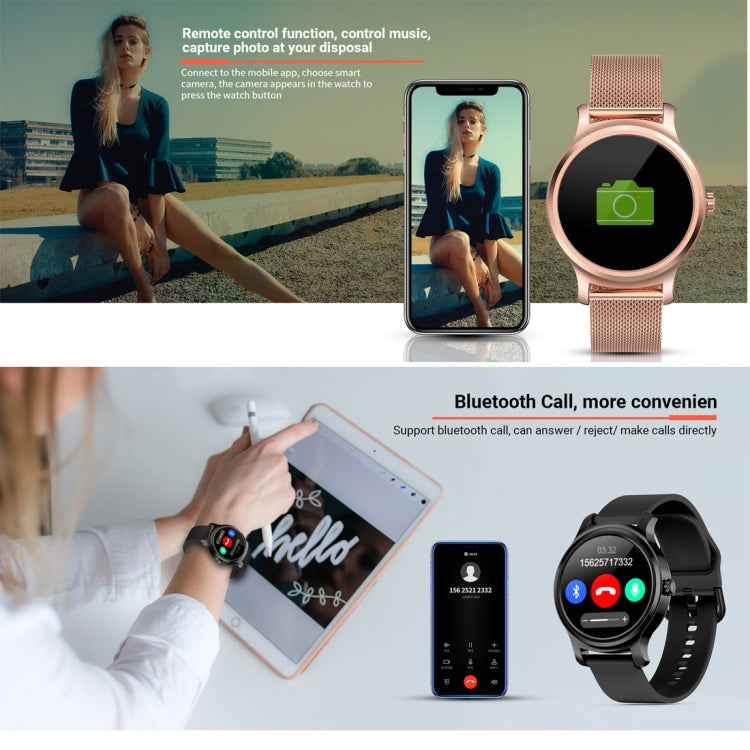 SMA-R2 นาฬิกาสมาร์ทหน้าจอ IPS 1.3 นิ้ว กันน้ำระดับ IP65, รองรับการโทร / แจ้งเตือนข้อความ / บลูทูธโหมดคู่ 3.0 + 4.0 / ตรวจวัดการนอนหลับ / แจ้งเตือนการนั่งนาน