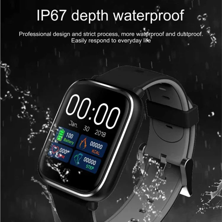 Q58S สมาร์ทวอทช์หน้าจอสัมผัส TFT 1.3 นิ้ว กันน้ำ IP67 รองรับการแจ้งเตือนสายเรียกเข้า / ตรวจวัดอัตราการเต้นหัวใจ / ตรวจวัดความดันโลหิต / ตรวจวัดการนอนหลับ