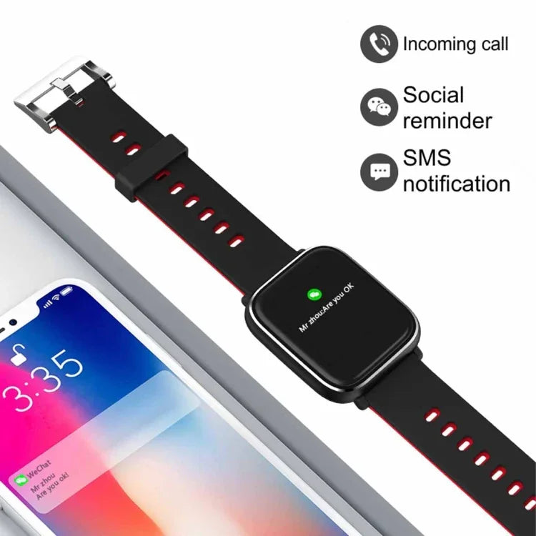 Q58S สมาร์ทวอทช์หน้าจอสัมผัส TFT 1.3 นิ้ว กันน้ำ IP67 รองรับการแจ้งเตือนสายเรียกเข้า / ตรวจวัดอัตราการเต้นหัวใจ / ตรวจวัดความดันโลหิต / ตรวจวัดการนอนหลับ