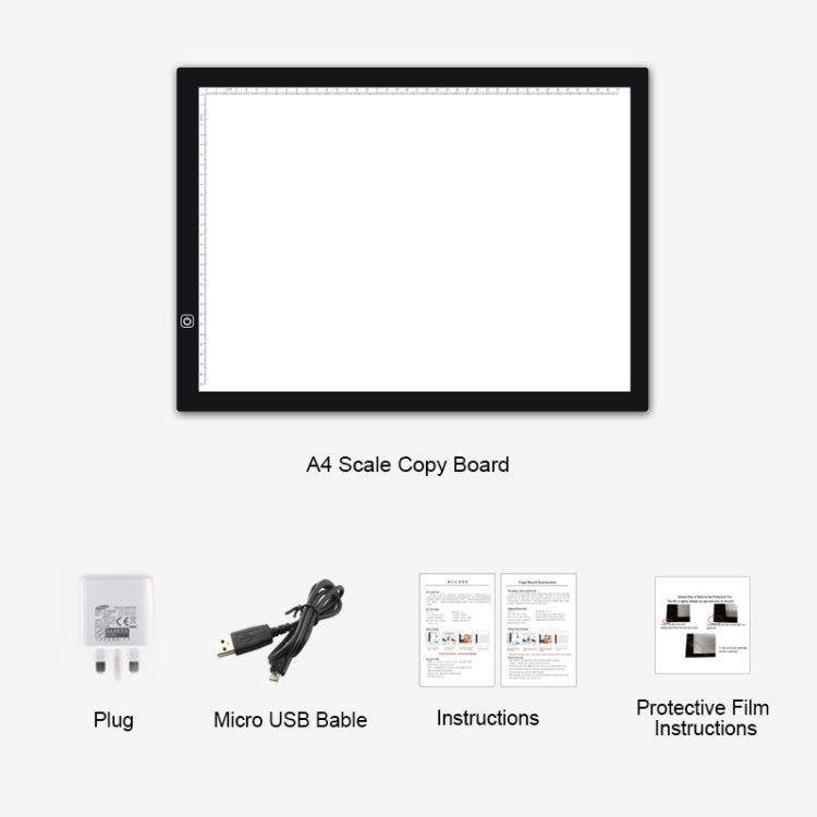 A3 8W 5V LED USB Three Level of Brightness Dimmable  Acrylic Scale Copy Boards Anime Sketch Drawing Sketchpad with USB Cable, Three Level of Brightness Dimmable with USB Cable & Power Adapter