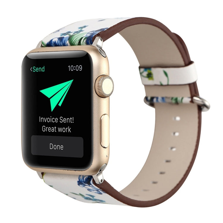 สำหรับ Apple Watch Ultra 49mm & Watch Ultra 2 49mm / Series 10 46mm / 9&8&7 45mm / SE 3&SE 2&6&SE&5&4 44mm / 3&2&1 42mm สไตล์แฟชั่นชนบทลายดอกไม้เล็กน้อย สายนาฬิกาหนังสำหรับผู้หญิง สำหรับ 42mm C, สำหรับ 42mm D, สำหรับ 42mm E, สำหรับ 42mm F, สำหรับ 42mm ...