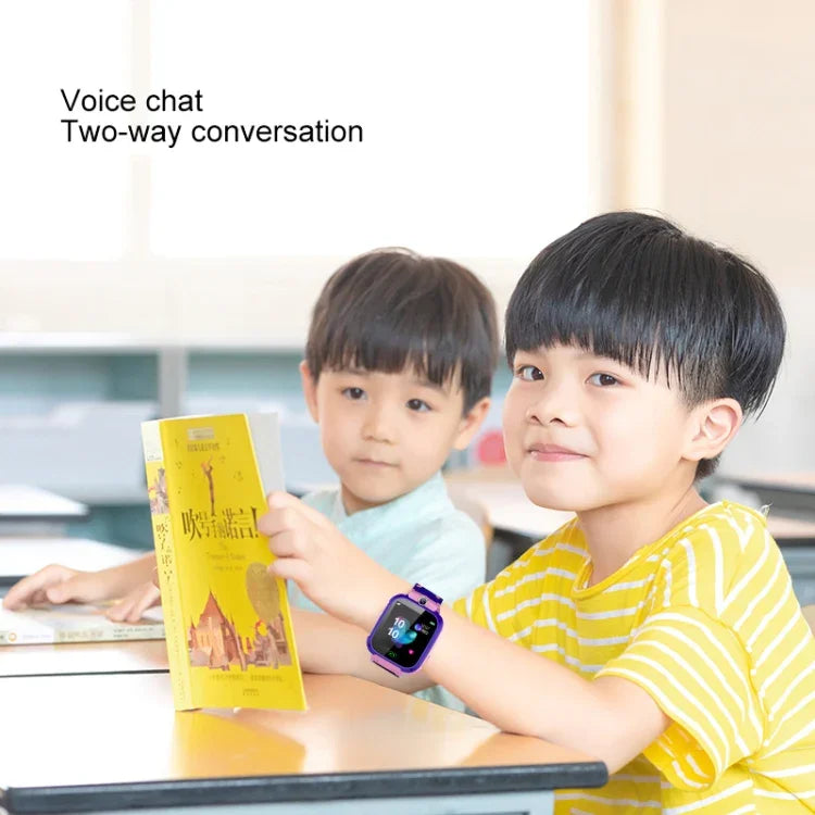 Q12B นาฬิกาสมาร์ทหน้าจอสี 1.44 นิ้ว สำหรับเด็ก, รองรับการระบุตำแหน่ง LBS / โทรสองทาง / ปุ่มกดฉุกเฉิน / ตรวจสอบเสียง / แอป Setracker