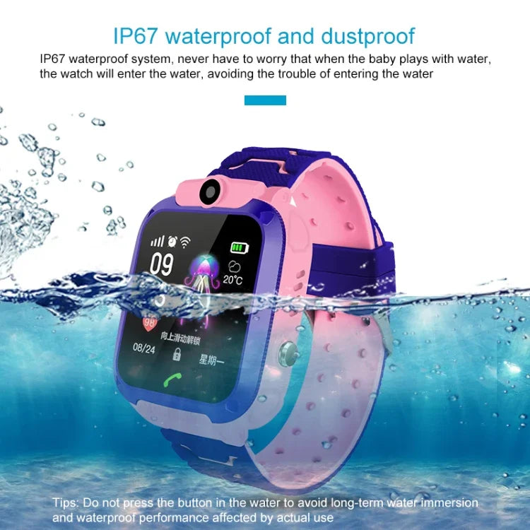 Q120 นาฬิกาสมาร์ทหน้าจอสี 1.44 นิ้ว สำหรับเด็ก กันน้ำระดับ IP67, รองรับการระบุตำแหน่ง LBS / โทรสองทาง / ปุ่มกดฉุกเฉิน / ตรวจสอบเสียง / แอป Setracker
