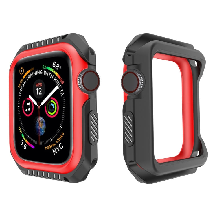 เคสป้องกันนาฬิกาอัจฉริยะกันกระแทกสองสี สำหรับ Apple Watch Series 3 / 2 / 1 38 มม. (ดำ เหลือง), (แดง ดำ), (ขาว น้ำเงิน)