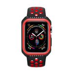 เคสป้องกันนาฬิกาอัจฉริยะกันกระแทกสองสี สำหรับ Apple Watch Series 3 / 2 / 1 38 มม. (ดำ เหลือง), (แดง ดำ), (ขาว น้ำเงิน)