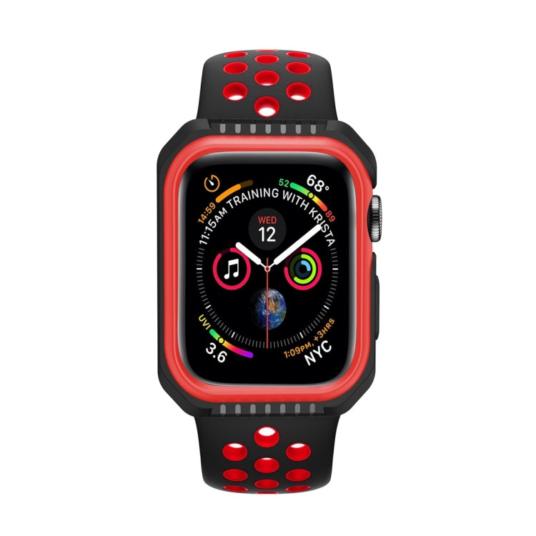 เคสป้องกันนาฬิกาอัจฉริยะกันกระแทกสองสี สำหรับ Apple Watch Series 3 / 2 / 1 38 มม. (ดำ เหลือง), (แดง ดำ), (ขาว น้ำเงิน)