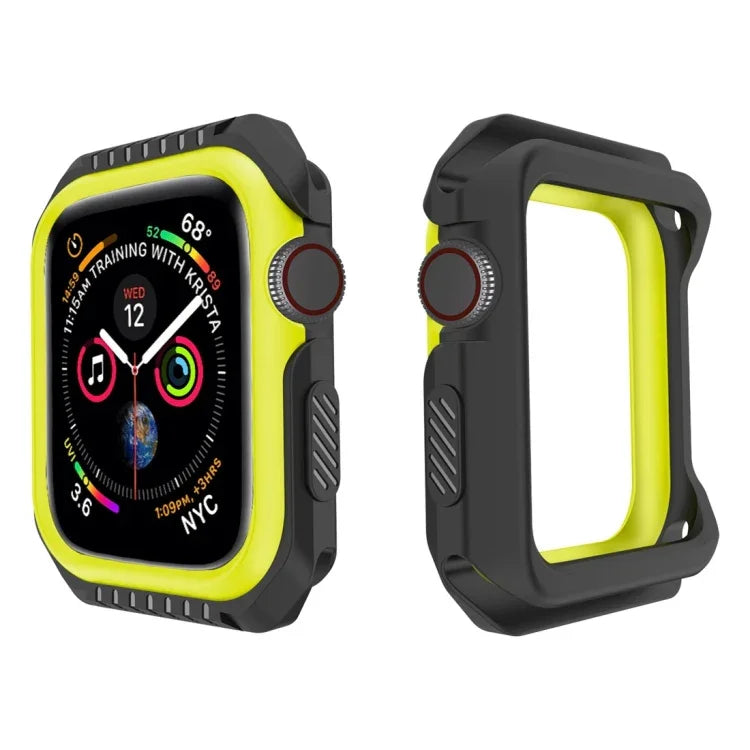 เคสป้องกันนาฬิกาอัจฉริยะกันกระแทกสองสี สำหรับ Apple Watch Series 3 / 2 / 1 38 มม. (ดำ เหลือง), (แดง ดำ), (ขาว น้ำเงิน)