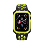 เคสป้องกันนาฬิกาอัจฉริยะกันกระแทกสองสี สำหรับ Apple Watch Series 3 / 2 / 1 38 มม. (ดำ เหลือง), (แดง ดำ), (ขาว น้ำเงิน)