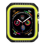 เคสป้องกันนาฬิกาอัจฉริยะกันกระแทกสองสี สำหรับ Apple Watch Series 3 / 2 / 1 38 มม. (ดำ เหลือง), (แดง ดำ), (ขาว น้ำเงิน)