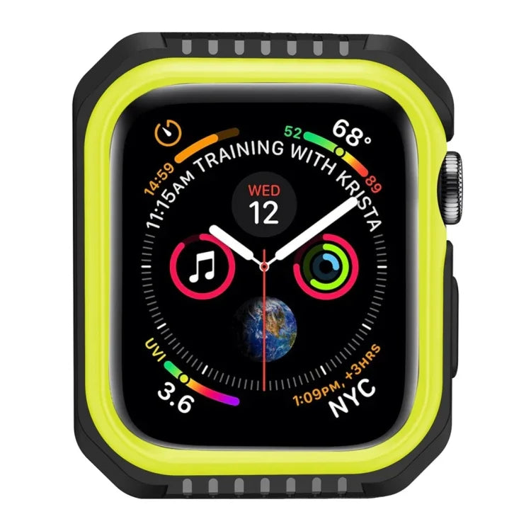 เคสป้องกันนาฬิกาอัจฉริยะกันกระแทกสองสี สำหรับ Apple Watch Series 3 / 2 / 1 38 มม. (ดำ เหลือง), (แดง ดำ), (ขาว น้ำเงิน)