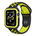 เคสป้องกันนาฬิกาอัจฉริยะกันกระแทกสองสี สำหรับ Apple Watch Series 3 / 2 / 1 38 มม. (ดำ เหลือง), (แดง ดำ), (ขาว น้ำเงิน)
