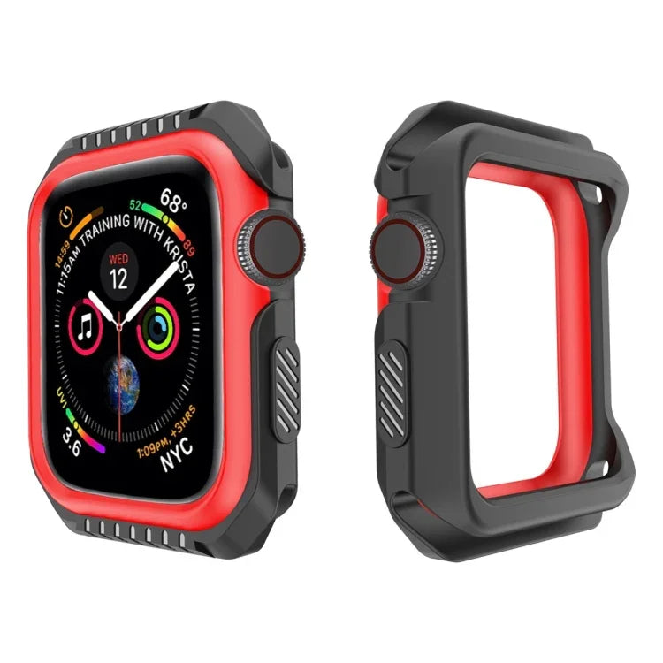 เคสป้องกันสมาร์ทวอทช์กันกระแทกสองสี สำหรับ Apple Watch Series 3 / 2 / 1 42 มม. (ดำแดง), (ดำเหลือง), (ชมพูฟ้า)