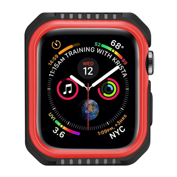 เคสป้องกันสมาร์ทวอทช์กันกระแทกสองสี สำหรับ Apple Watch Series 3 / 2 / 1 42 มม. (ดำแดง), (ดำเหลือง), (ชมพูฟ้า)