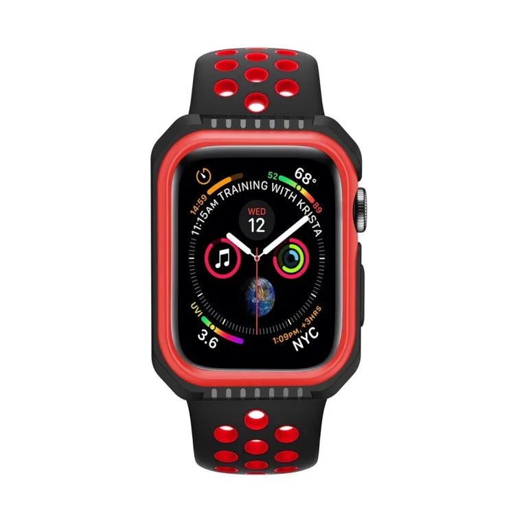 เคสป้องกันสมาร์ทวอทช์กันกระแทกสองสี สำหรับ Apple Watch Series 3 / 2 / 1 42 มม. (ดำแดง), (ดำเหลือง), (ชมพูฟ้า)