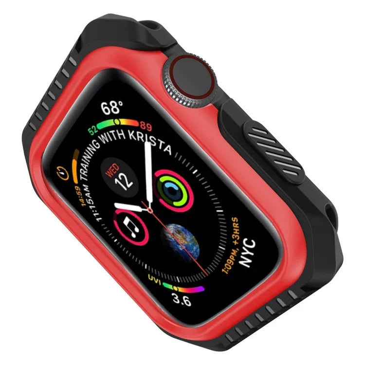 เคสป้องกันสมาร์ทวอทช์กันกระแทกสองสี สำหรับ Apple Watch Series 3 / 2 / 1 42 มม. (ดำแดง), (ดำเหลือง), (ชมพูฟ้า)