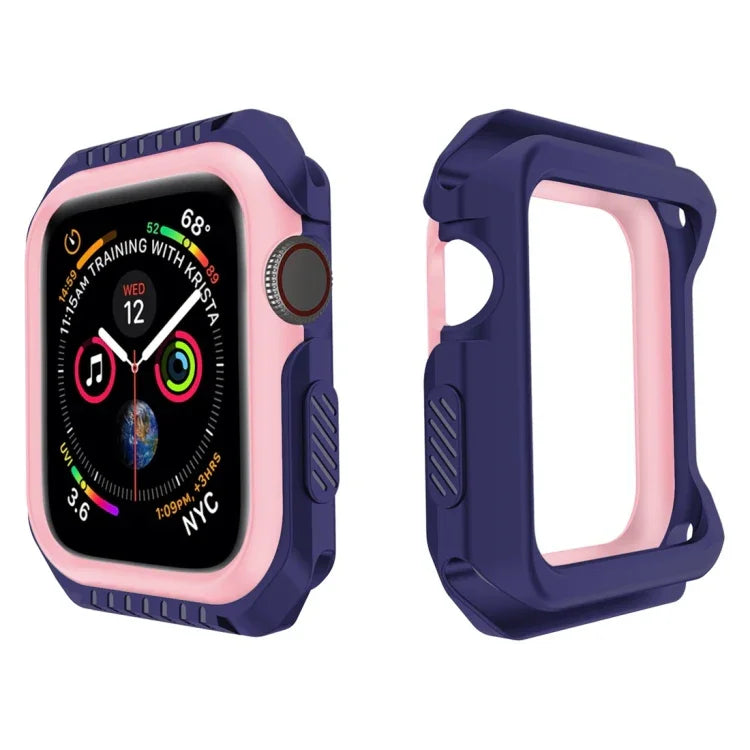 เคสป้องกันสมาร์ทวอทช์กันกระแทกสองสี สำหรับ Apple Watch Series 3 / 2 / 1 42 มม. (ดำแดง), (ดำเหลือง), (ชมพูฟ้า)