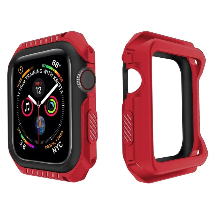 เคสป้องกันสมาร์ทวอทช์กันกระแทกสองสี สำหรับ Apple Watch Series 3 / 2 / 1 42 มม. (ดำแดง), (ดำเหลือง), (ชมพูฟ้า)