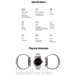 N6 นาฬิกาสมาร์ทหน้าจอ TFT 1.3 นิ้ว MTK2502C บลูทูธ 4.0, สายรัดนาฬิกาสแตนเลส, รองรับการตรวจวัดอัตราการเต้นหัวใจ & เครื่องนับก้าว & ตรวจวัดการนอนหลับ & แจ้งเตือนการนั่งนาน, สายรัดนาฬิกาสแตนเลส/สีดำ, สายรัดนาฬิกาสแตนเลส/สีเงิน