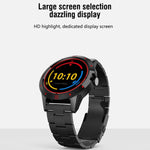N6 นาฬิกาสมาร์ทหน้าจอ TFT 1.3 นิ้ว MTK2502C บลูทูธ 4.0, สายรัดนาฬิกาสแตนเลส, รองรับการตรวจวัดอัตราการเต้นหัวใจ & เครื่องนับก้าว & ตรวจวัดการนอนหลับ & แจ้งเตือนการนั่งนาน, สายรัดนาฬิกาสแตนเลส/สีดำ, สายรัดนาฬิกาสแตนเลส/สีเงิน