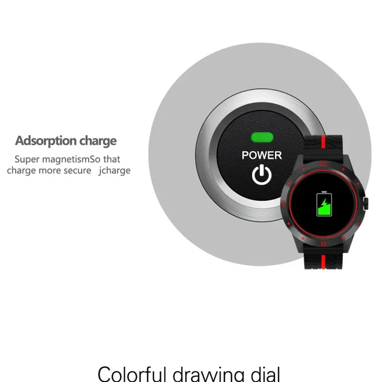 N6 สมาร์ทวอทช์ หน้าจอ TFT 1.3 นิ้ว MTK2502C บลูทูธ 4.0 สายซิลิโคน รองรับการตรวจวัดอัตราการเต้นของหัวใจ & เครื่องนับก้าว & ตรวจจับการนอน & แจ้งเตือนการนั่งนิ่ง สายซิลิโคนสีแดง, สายซิลิโคนสีเหลือง