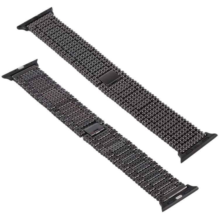 สายรัดนาฬิกาข้อมือสแตนเลสเก้าลูกปัดสำหรับ Apple Watch Series 7 41 มม. / 6 & SE & 5 & 4 40 มม. / 3 & 2 & 1 38 มม.